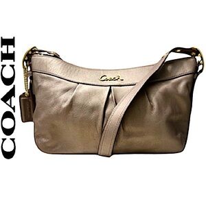 COACH.NWOT.Gorgeous “Ashley" Champagne/Pewter.Shoulder/crossbody handbag.11"X8".